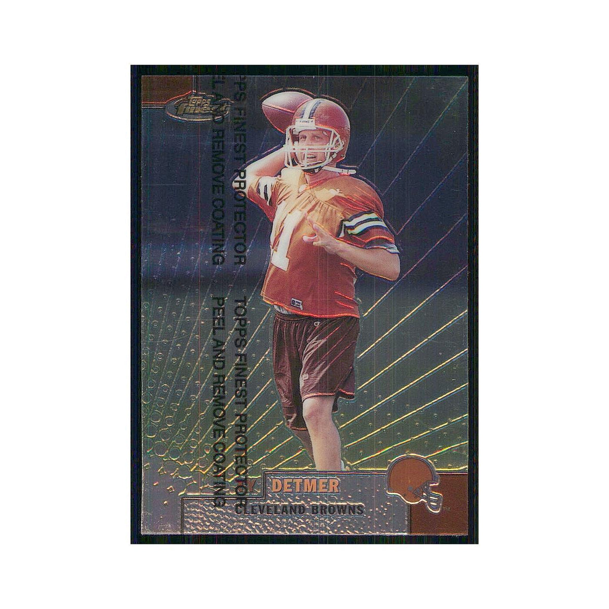 1999 Topps Finest w Coating Ty Detmer Browns #117