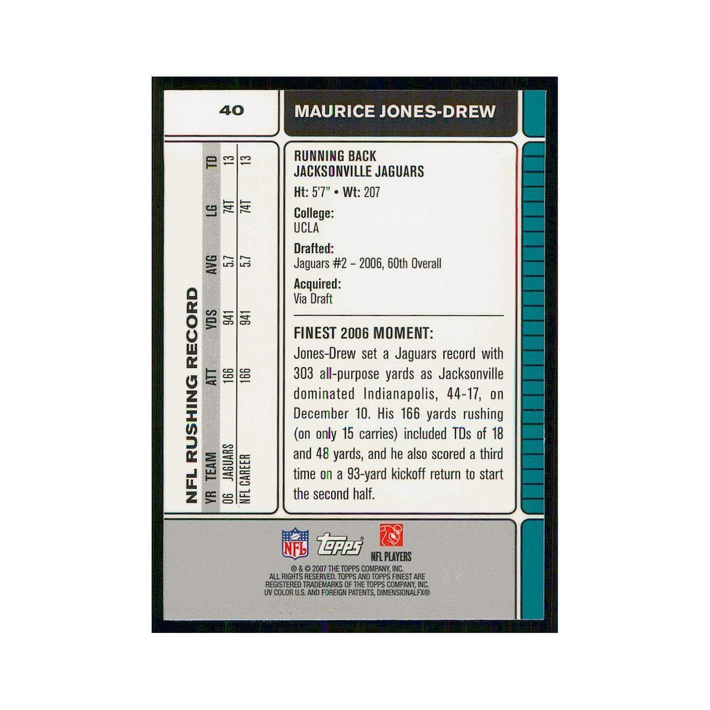 2007 Topps Finest Maurice Jones-Drew Jaguars #40