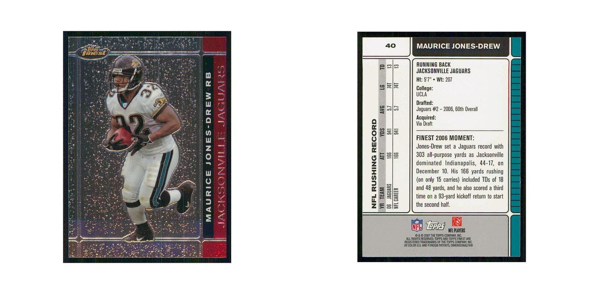 2007 Topps Finest Maurice Jones-Drew Jaguars #40