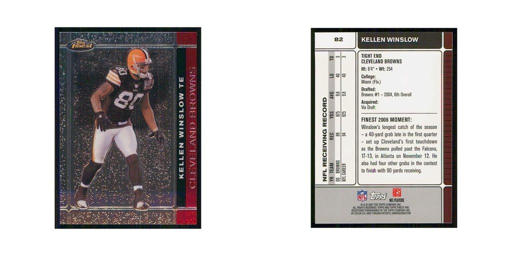 2007 Topps Finest Kellen Winslow Browns #82