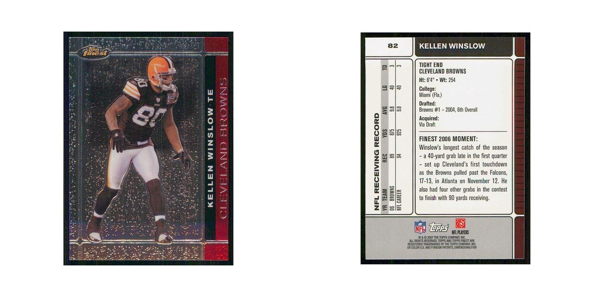 2007 Topps Finest Kellen Winslow Browns #82