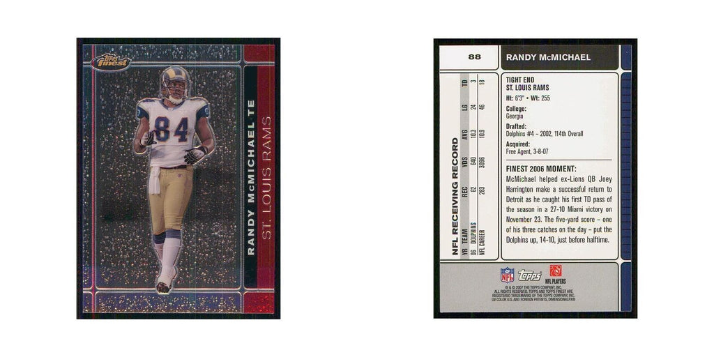 2007 Topps Finest Randy McMichael St. Louis Rams #88
