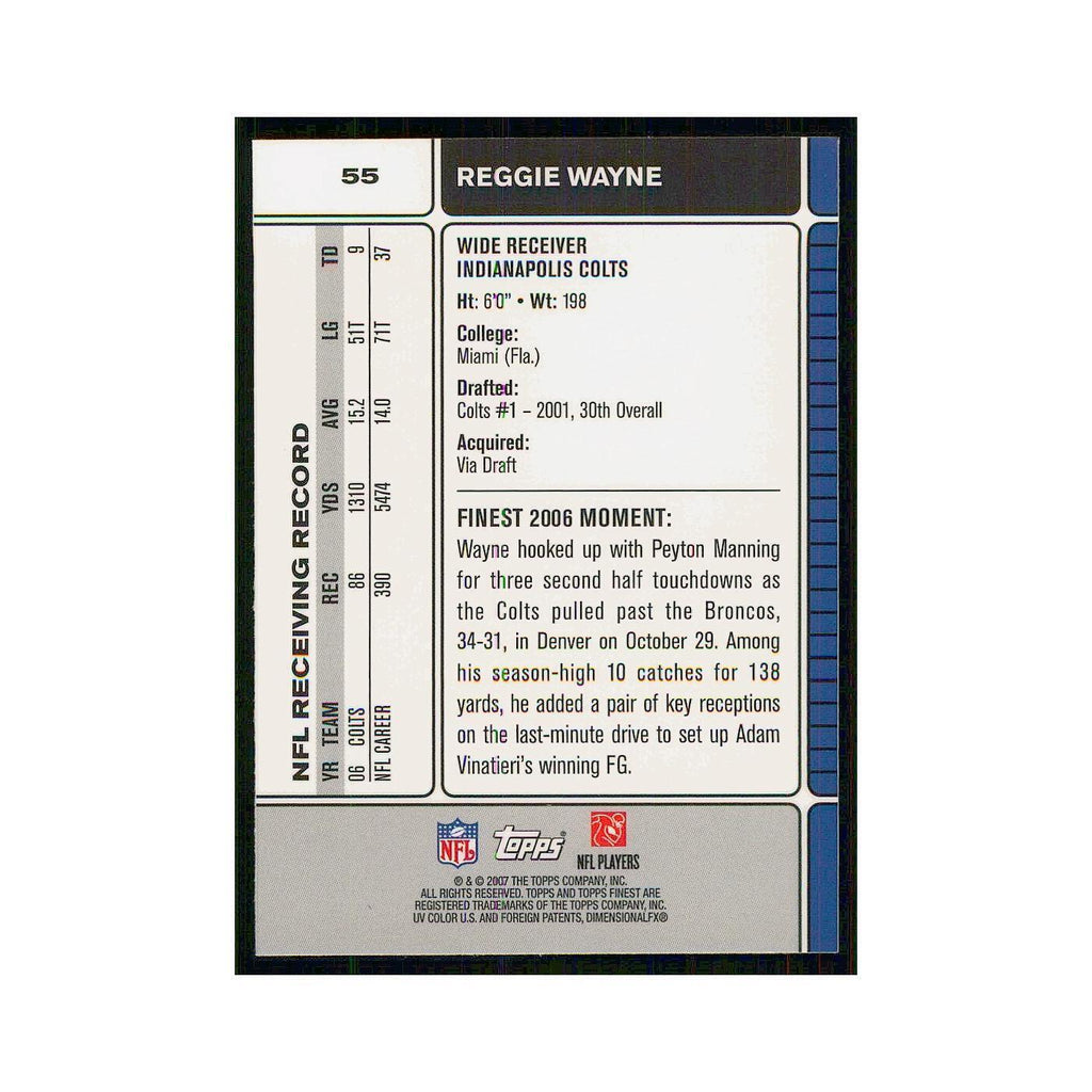 2007 Topps Finest Reggie Wayne Colts #55