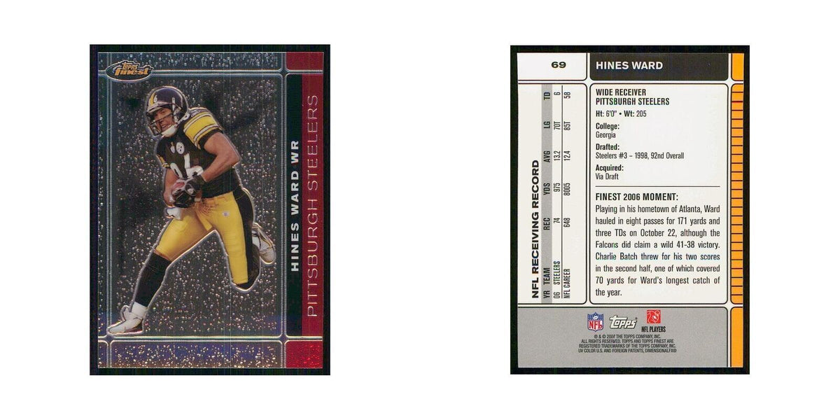 2007 Topps Finest Hines Ward Steelers #69