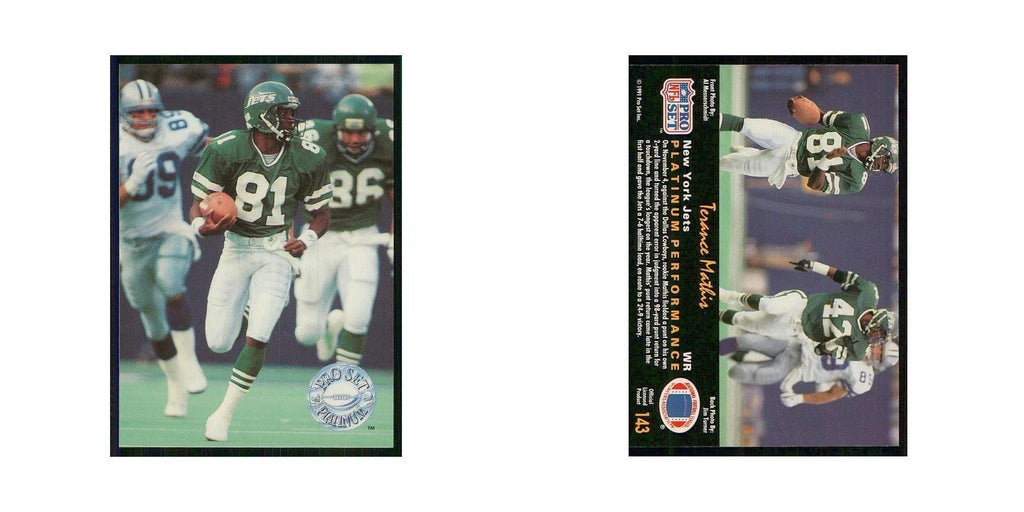 1991 Pro Set Platinum Terance Mathis Jets #143