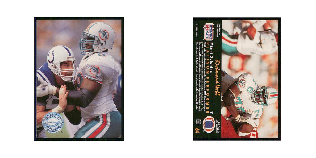 1991 Pro Set Platinum Richmond Webb Dolphins #64