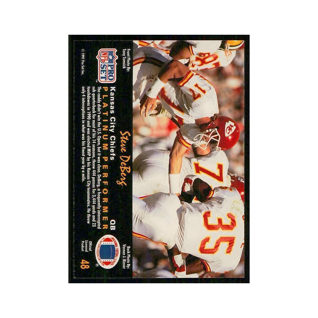 1991 Pro Set Platinum Steve DeBerg Chiefs #48