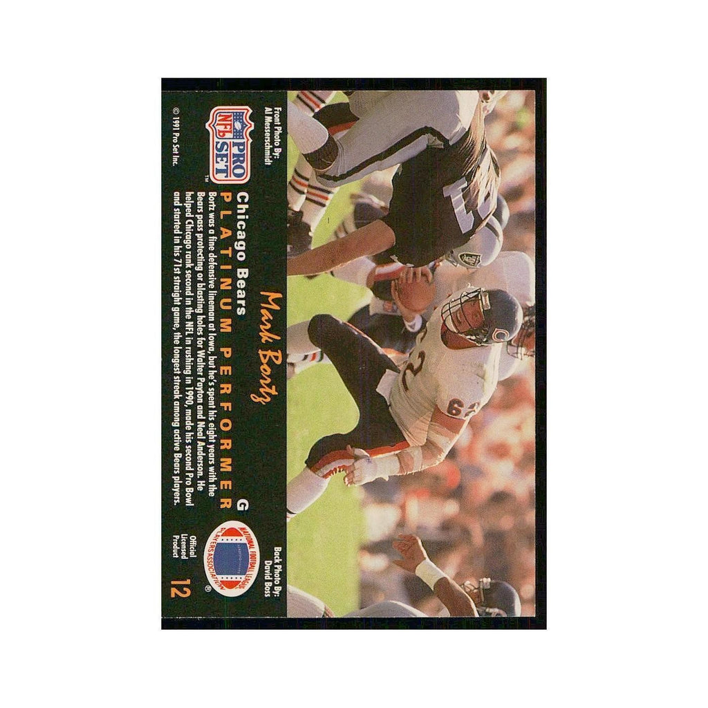 1991 Pro Set Platinum Mark Bortz Bears #12