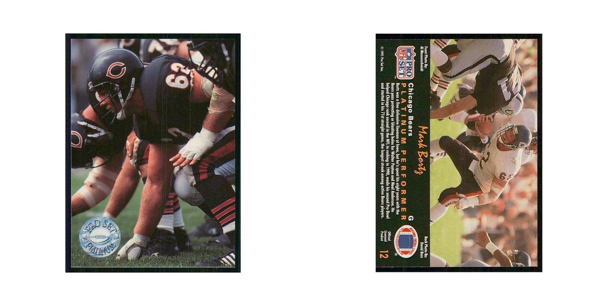 1991 Pro Set Platinum Mark Bortz Bears #12
