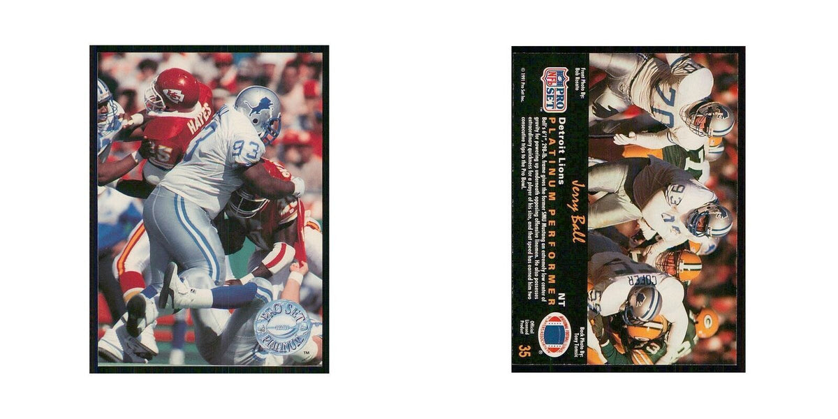 1991 Pro Set Platinum Jerry Ball Lions #35