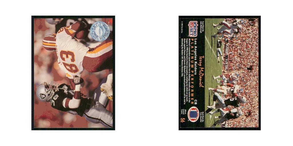 1991 Pro Set Platinum Terry McDaniel Los Angeles Raiders #56