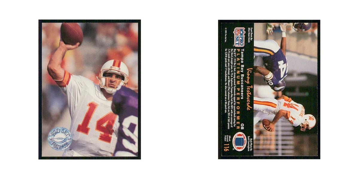 1991 Pro Set Platinum Vinny Testaverde Buccaneers #116