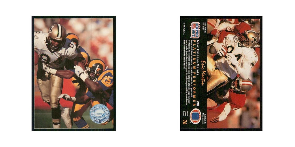 1991 Pro Set Platinum Eric Martin Saints #76