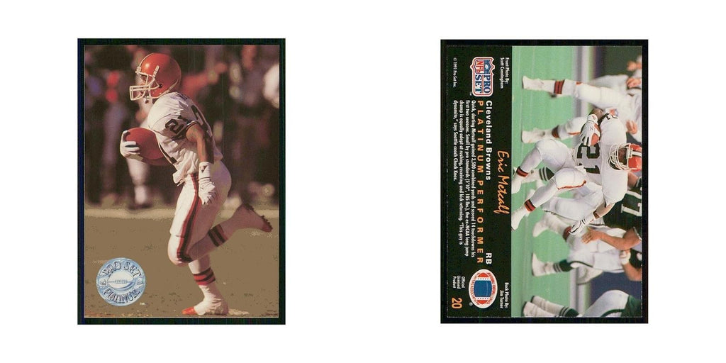 1991 Pro Set Platinum Eric Metcalf Browns #20