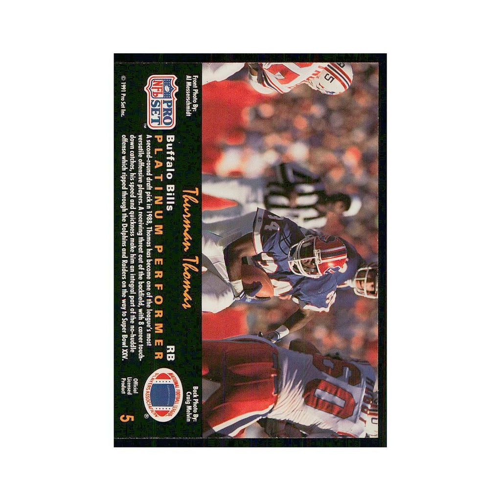 1991 Pro Set Platinum Thurman Thomas Bills #5