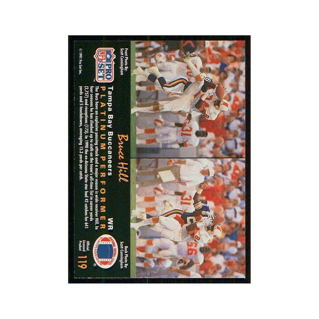 1991 Pro Set Platinum Bruce Hill Buccaneers #119