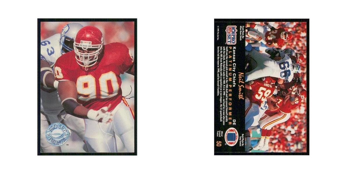 1991 Pro Set Platinum Neil Smith Chiefs #50