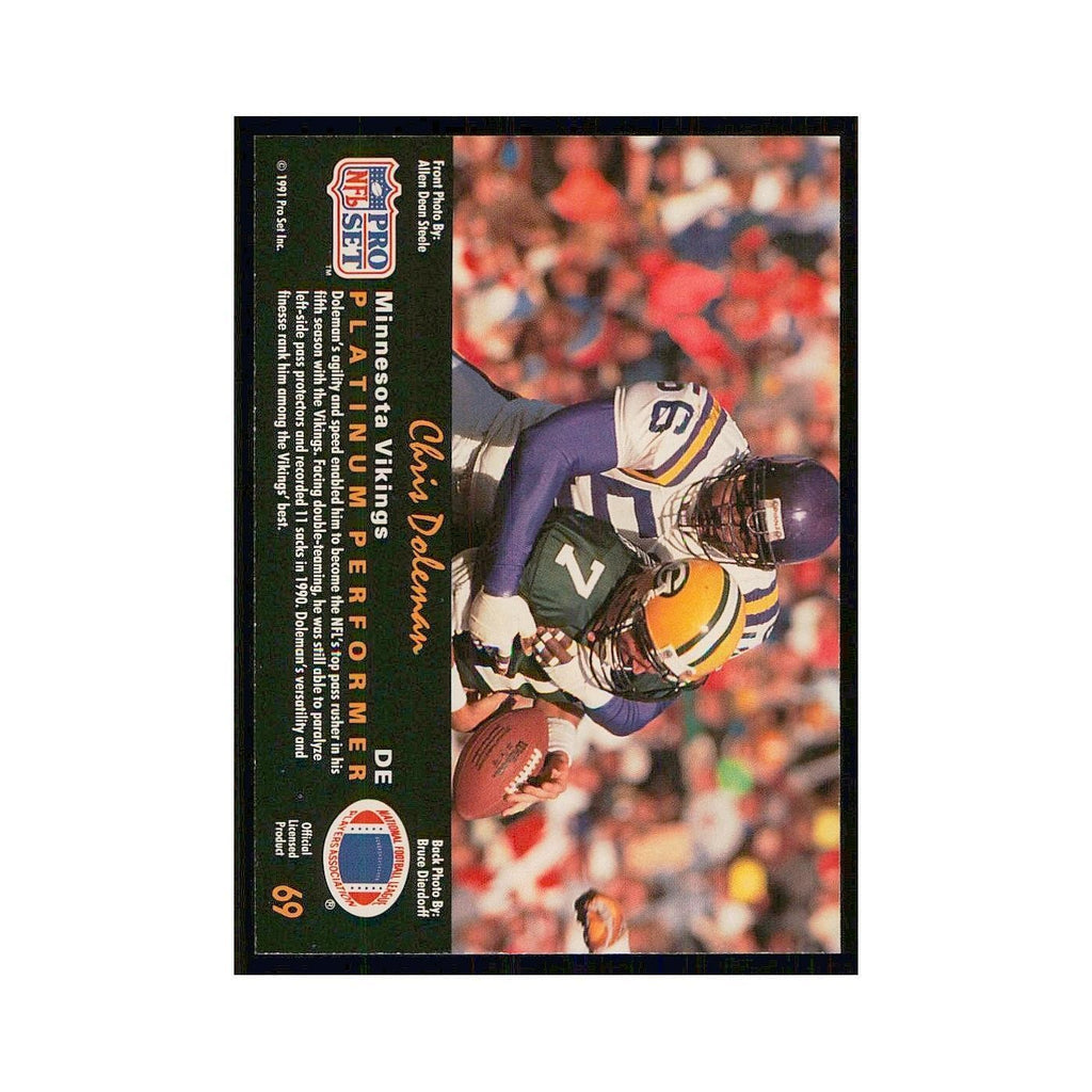 1991 Pro Set Platinum Chris Doleman Vikings #69