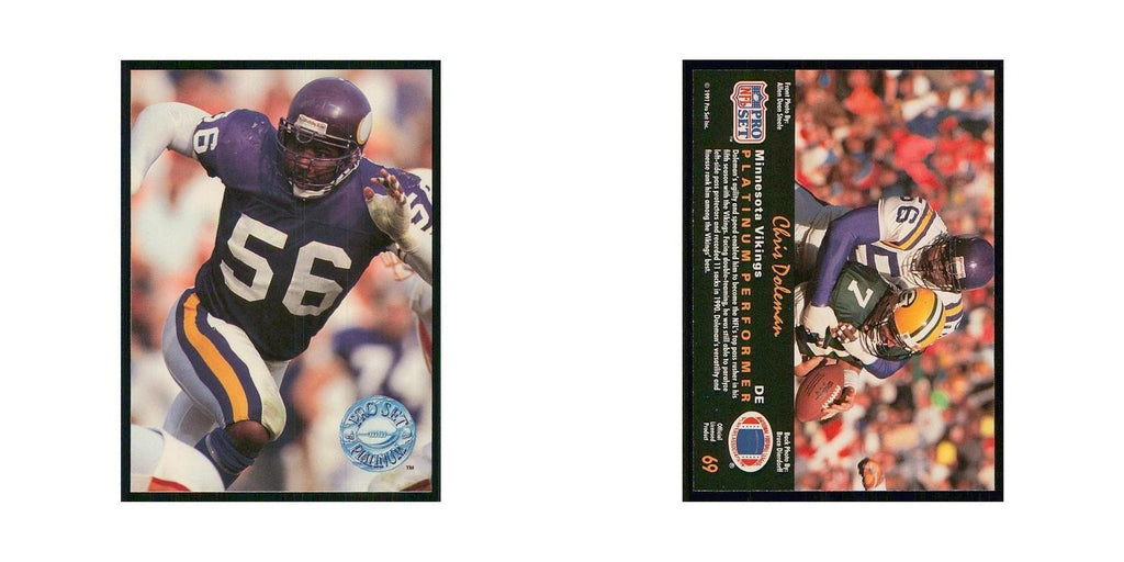 1991 Pro Set Platinum Chris Doleman Vikings #69