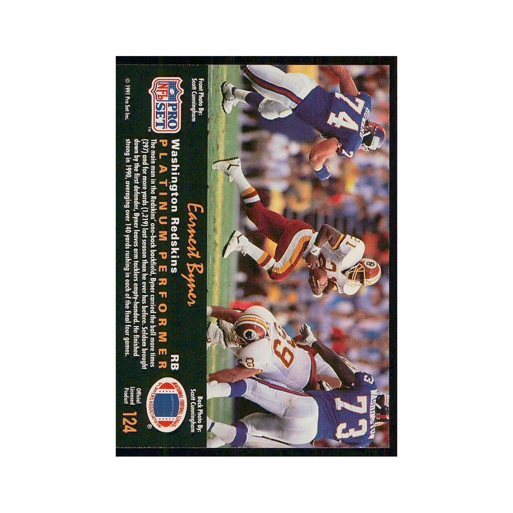 1991 Pro Set Platinum Earnest Byner Redskins #124