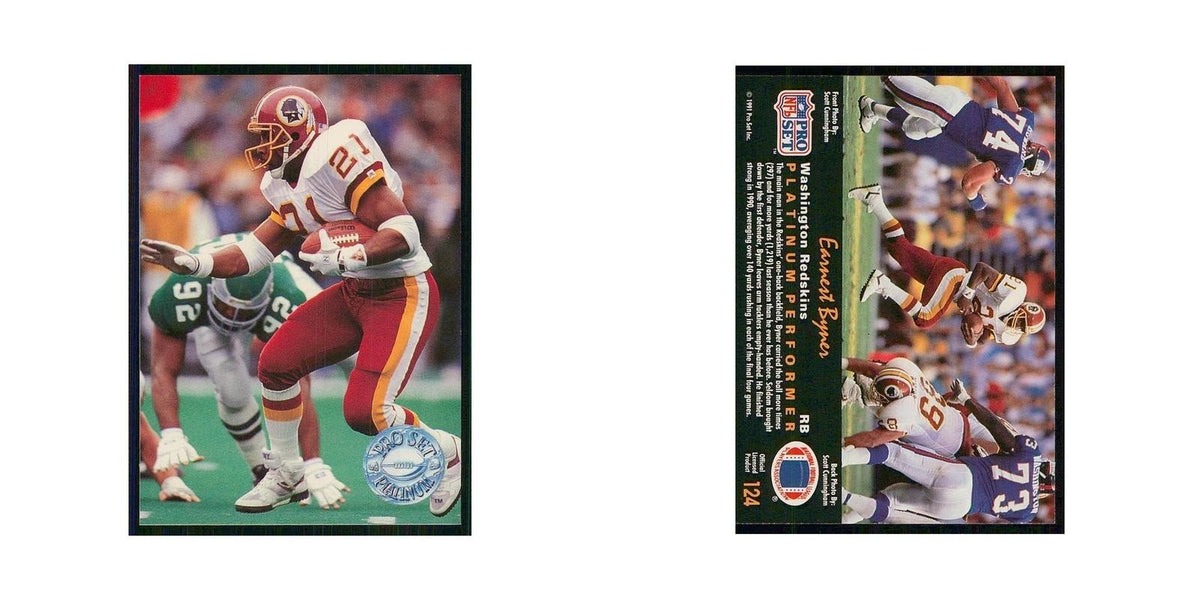 1991 Pro Set Platinum Earnest Byner Redskins #124
