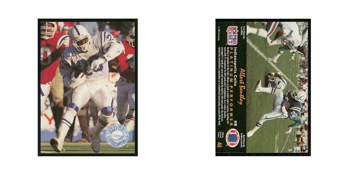 1991 Pro Set Platinum Albert Bentley Colts #46