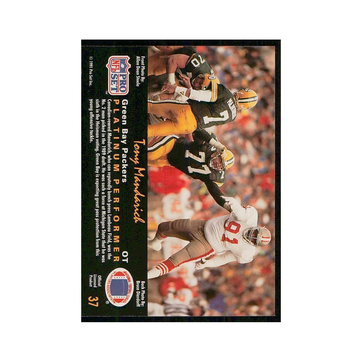 1991 Pro Set Platinum Tony Mandarich Packers #37