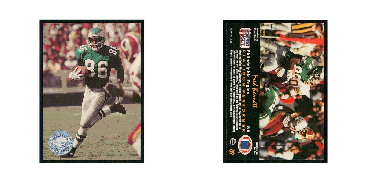 1991 Pro Set Platinum Fred Barnett Eagles #89
