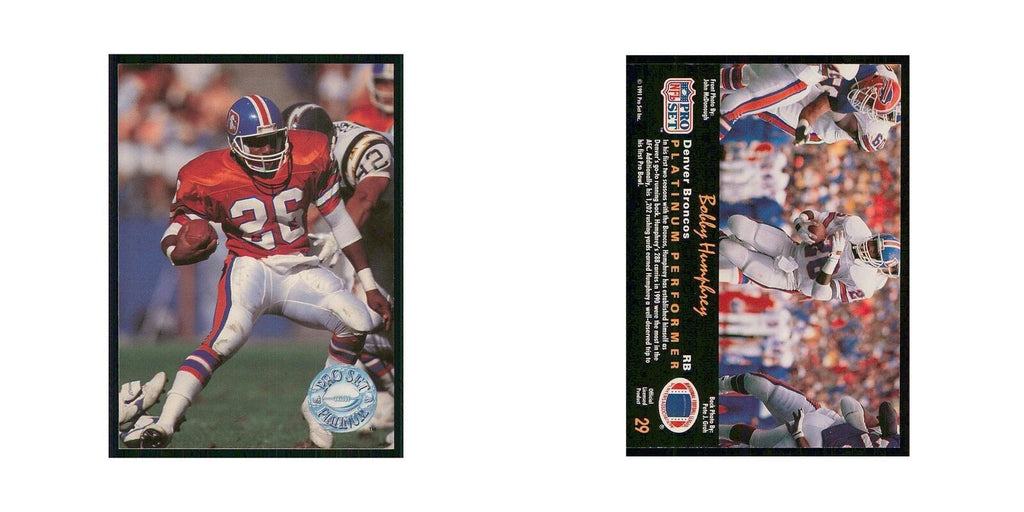 1991 Pro Set Platinum Bobby Humphrey Broncos #29