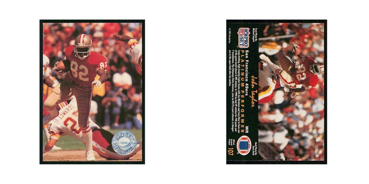 1991 Pro Set Platinum John Taylor 49ers #107