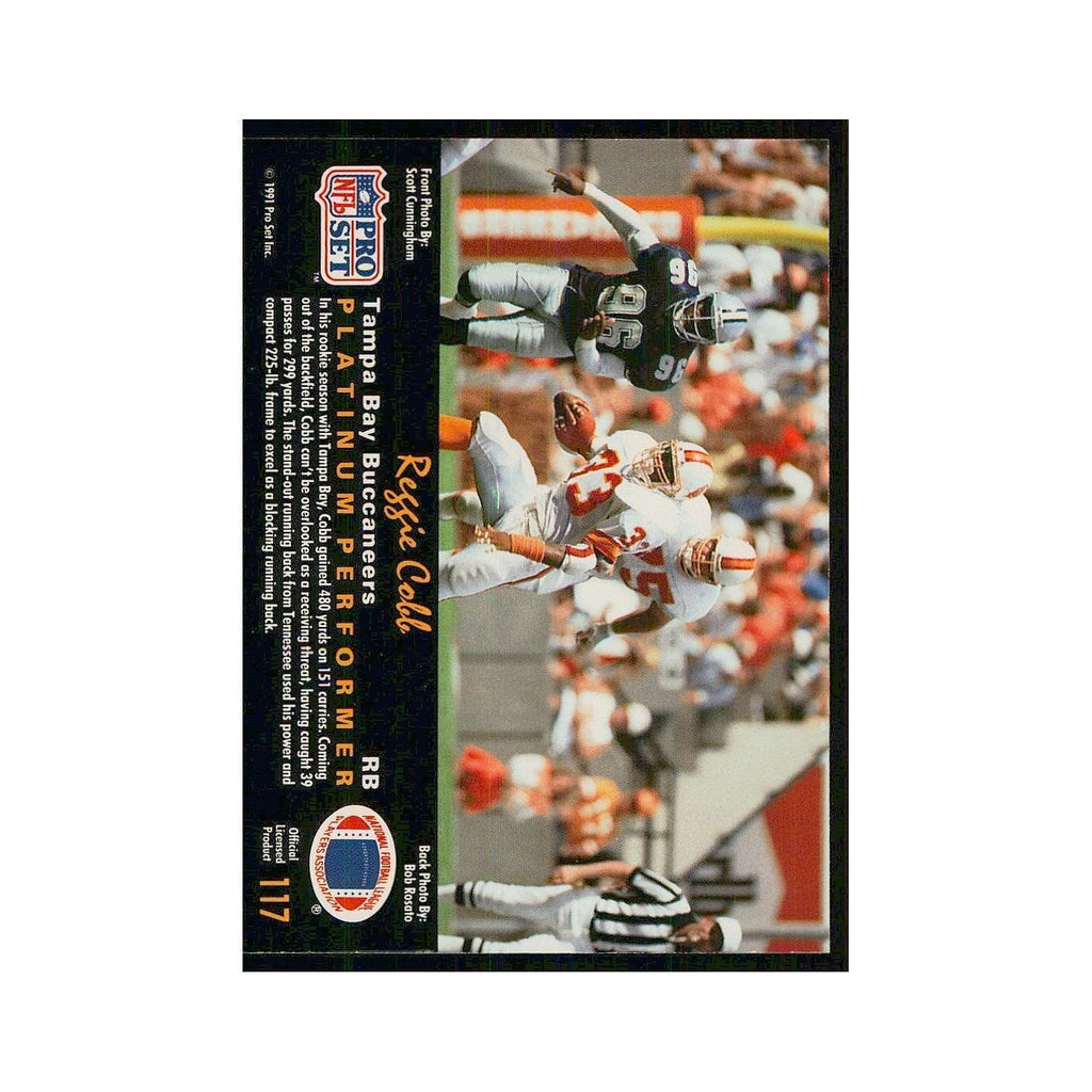 1991 Pro Set Platinum Reggiie Cobb Buccaneers #117