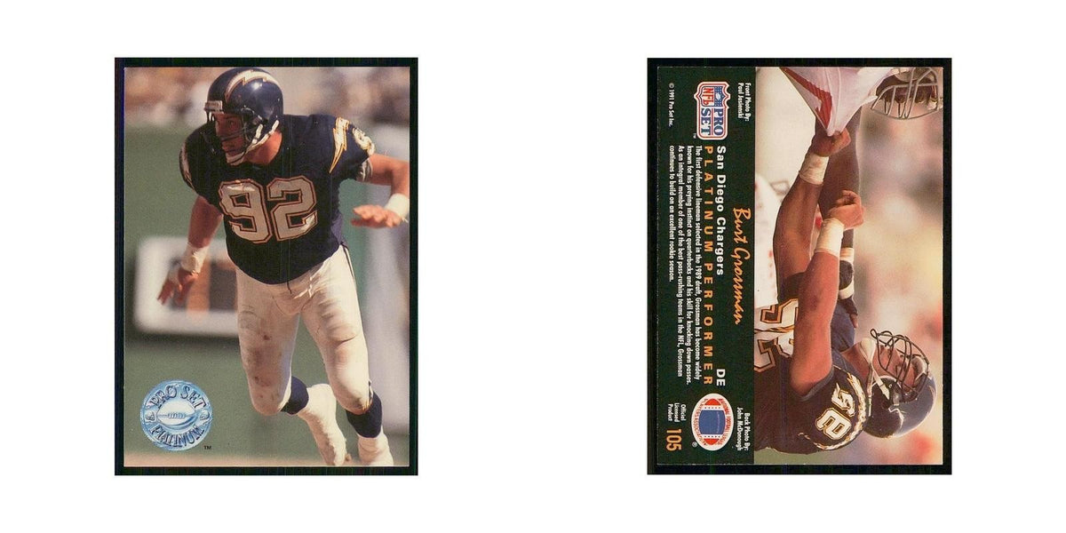 1991 Pro Set Platinum Burt Grossman San Diego Chargers #105