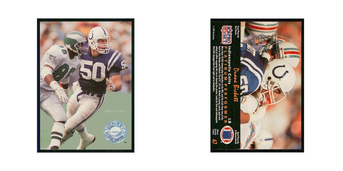 1991 Pro Set Platinum Duane Bickett Colts #47
