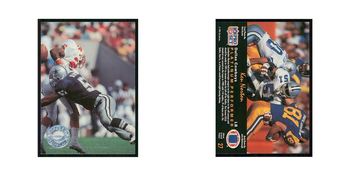1991 Pro Set Platinum Ken Norton Cowboys #27