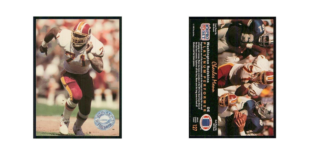 1991 Pro Set Platinum Charles Mann Redskins #127