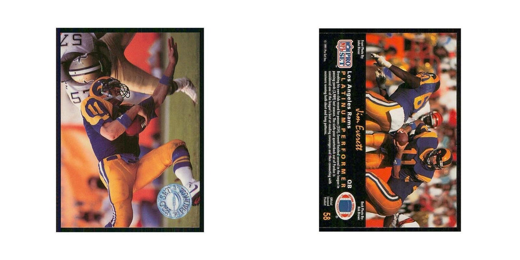 1992 Pro Set Platinum Jim Everett Rams #58