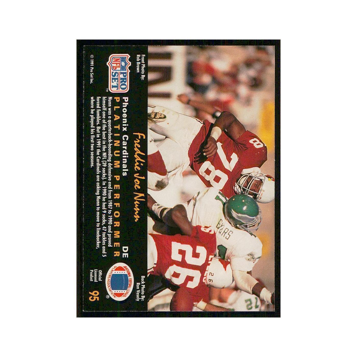 1990 Pro Set Platinum Freddie Joe Nunn Phoenix Cardinals #95