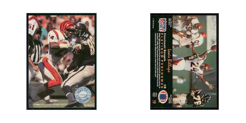 1991 Pro Set Platinum Lewis Billups Bengals #19