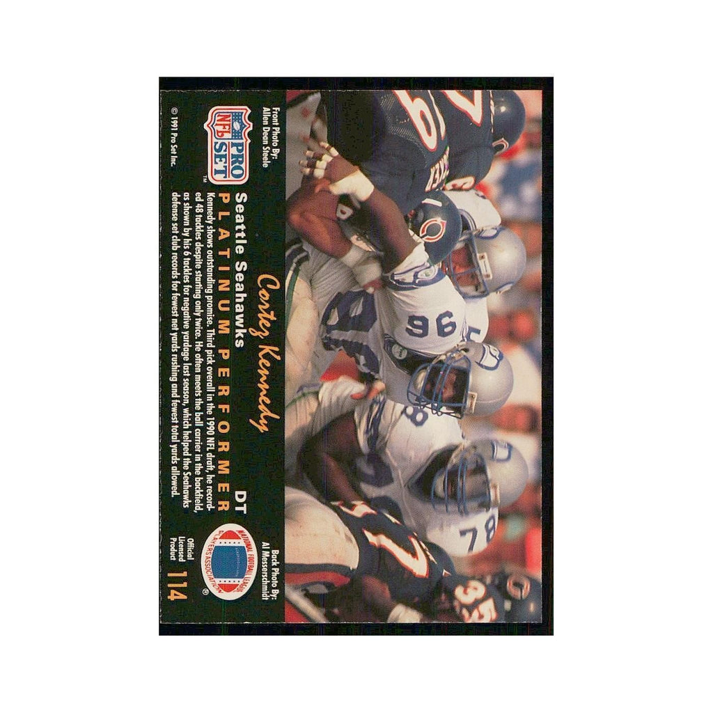 1991 Pro Set Platinum Cortez Kennedy Seahawks #114