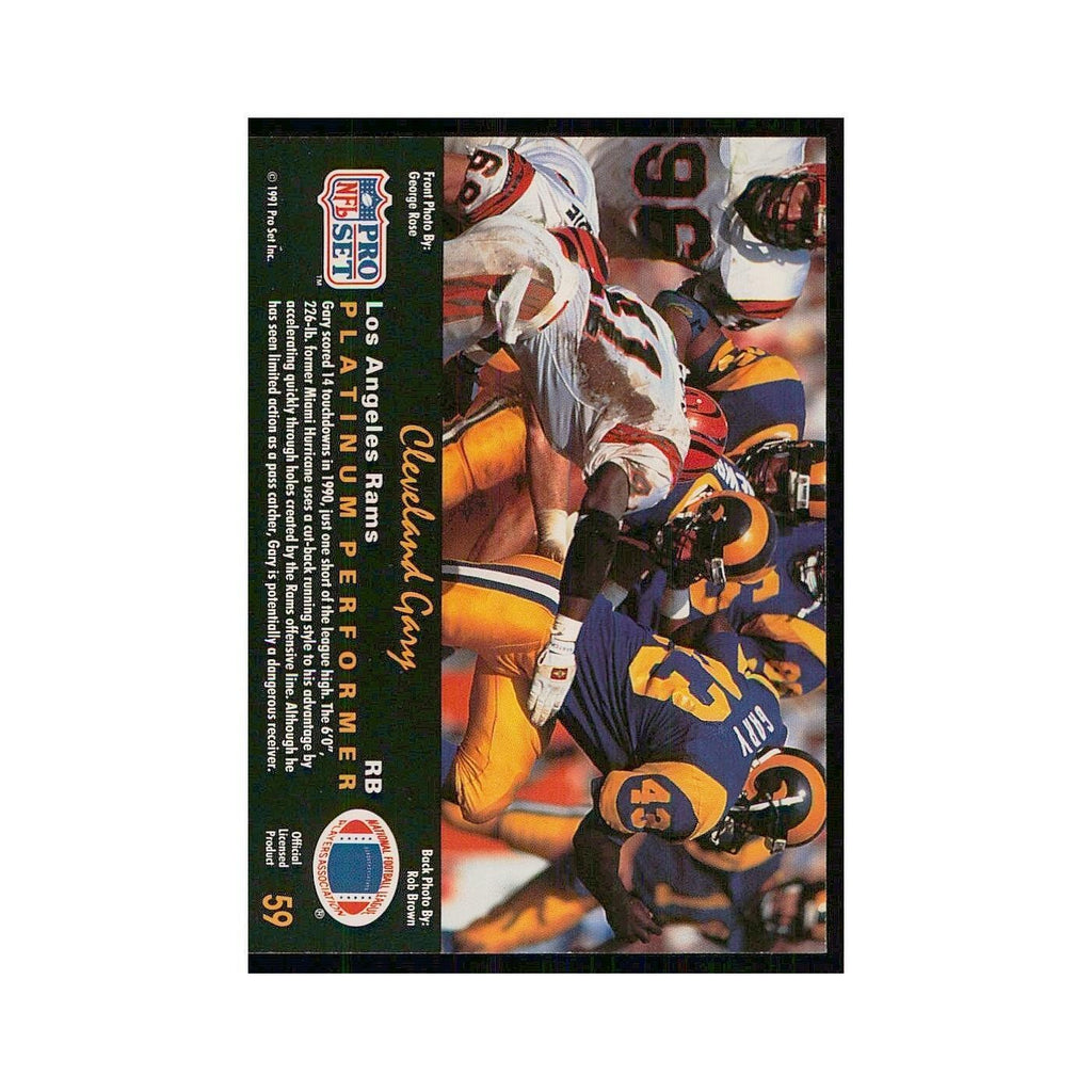 1991 Pro Set Platinum Cleveland Gary Rams #59