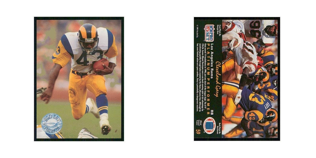1991 Pro Set Platinum Cleveland Gary Rams #59
