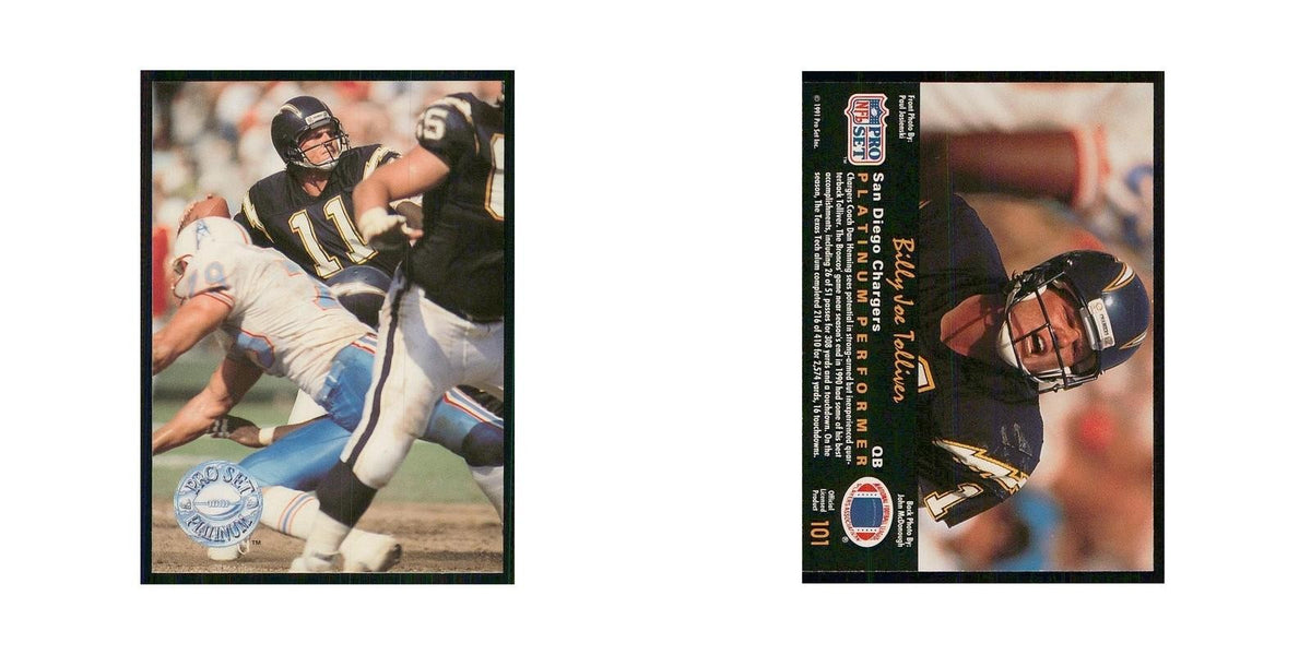1991 Pro Set Platinum Billy Joe Tolliver San Diego Chargers #101