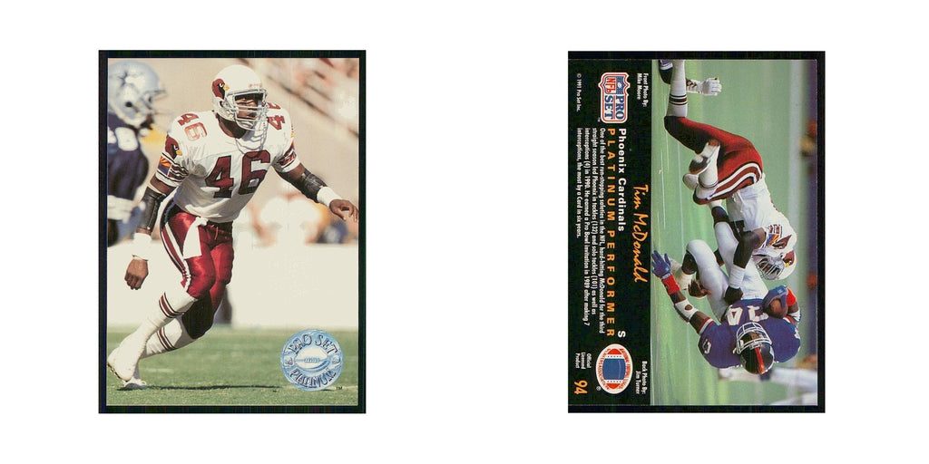 1991 Pro Set Platinum Tim McDonald Phoenix Cardinals #4
