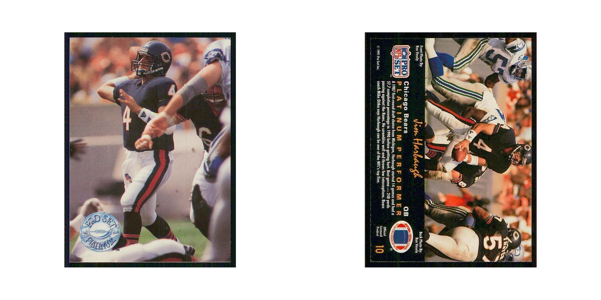 1991 Pro Set Platinum Jim Harbaugh Bears #10