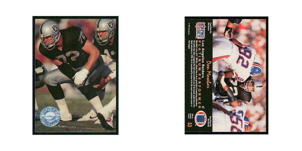 1991 Pro Set Platinum Don Mosebar Los Angeles Raiders #53
