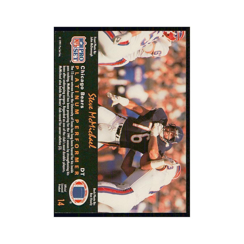 1991 Pro Set Platinum Steve McMichael Bears #14