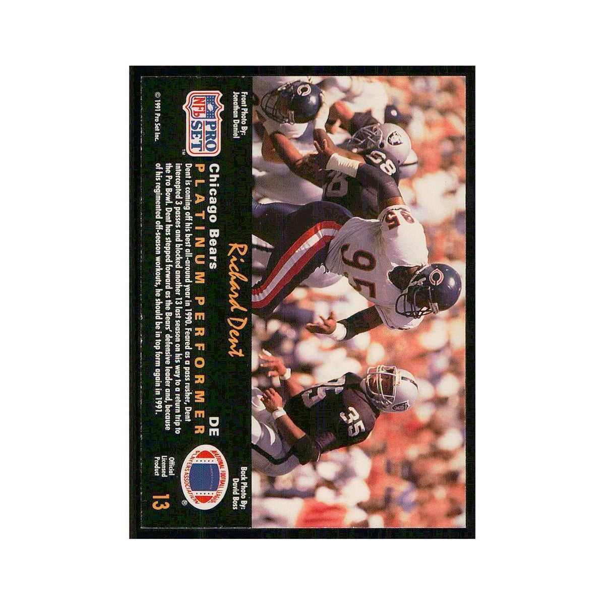 1991 Pro Set Platinum Richard Dent Bears #13