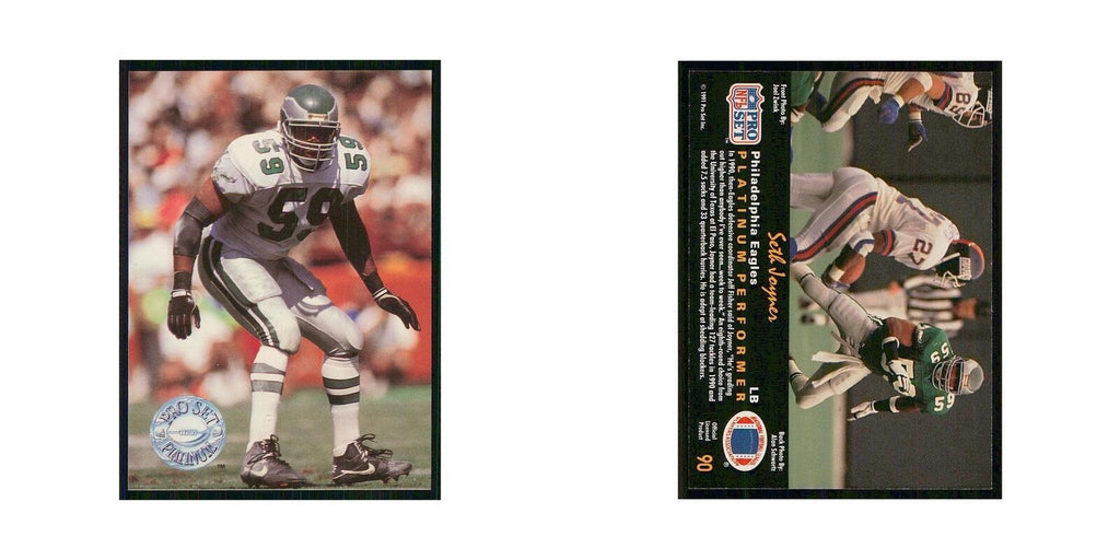 1991 Pro Set Platinum Seth Joyner Eagles #90
