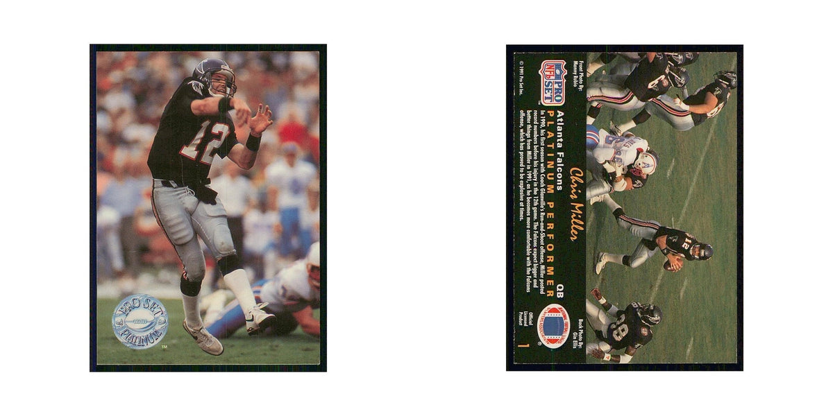 1991 Pro Set Platinum Chris Miller Falcons #12