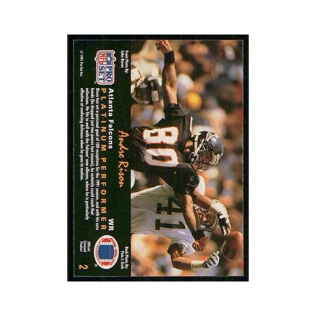 1991 Pro Set Platinum Andre Rison Falcons #2